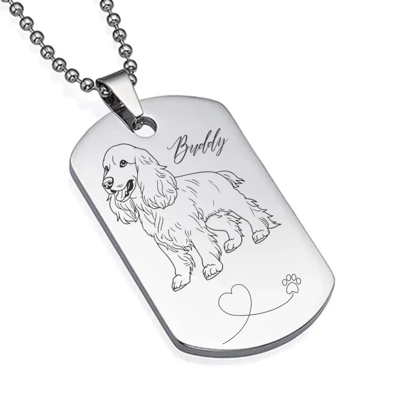 Vojenská psí známka personalizovaná - dog tag