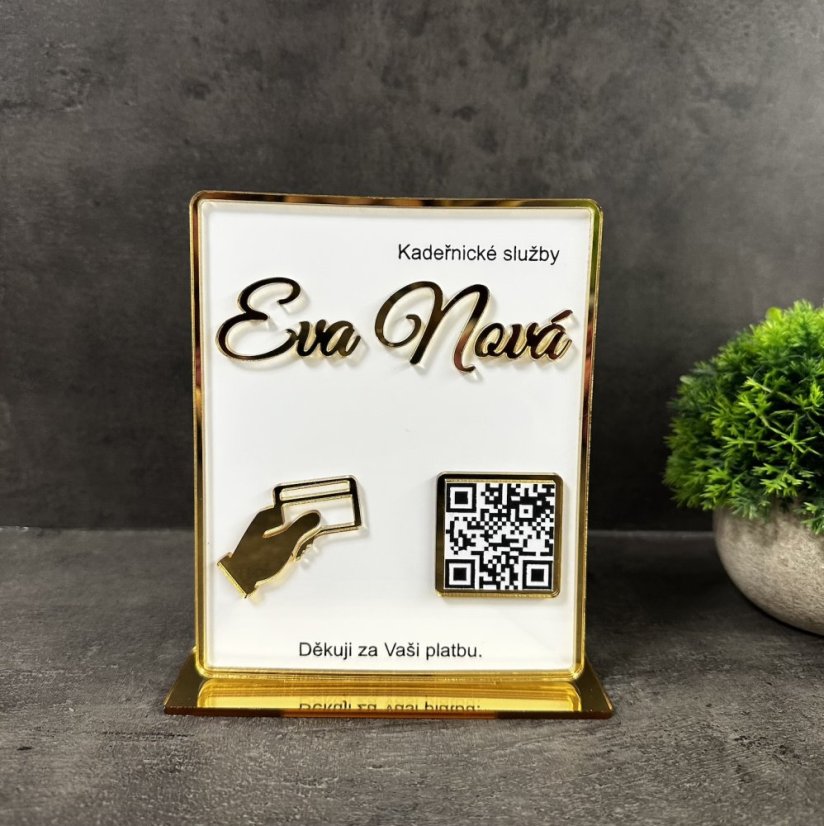 Business QR cedulka / QR stojánek