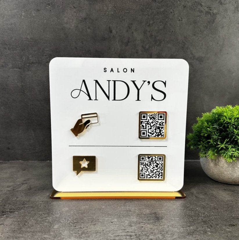 Business QR cedulka / QR stojánek