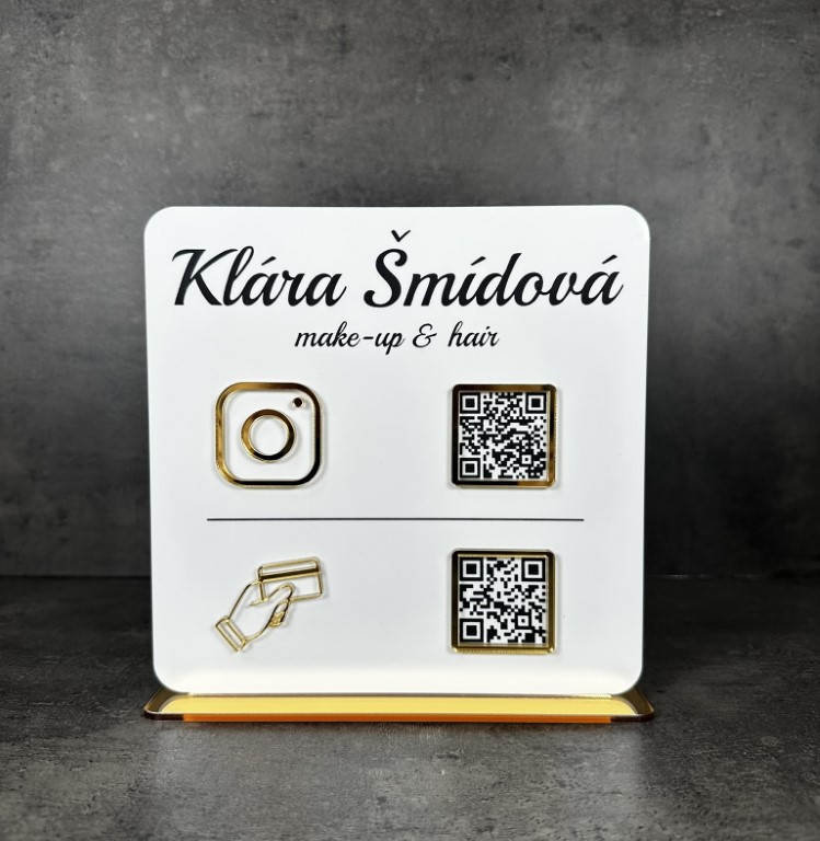 Business QR cedulka / QR stojánek