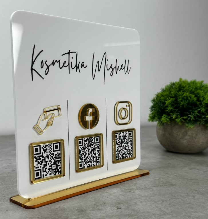 Business QR cedulka / QR stojánek