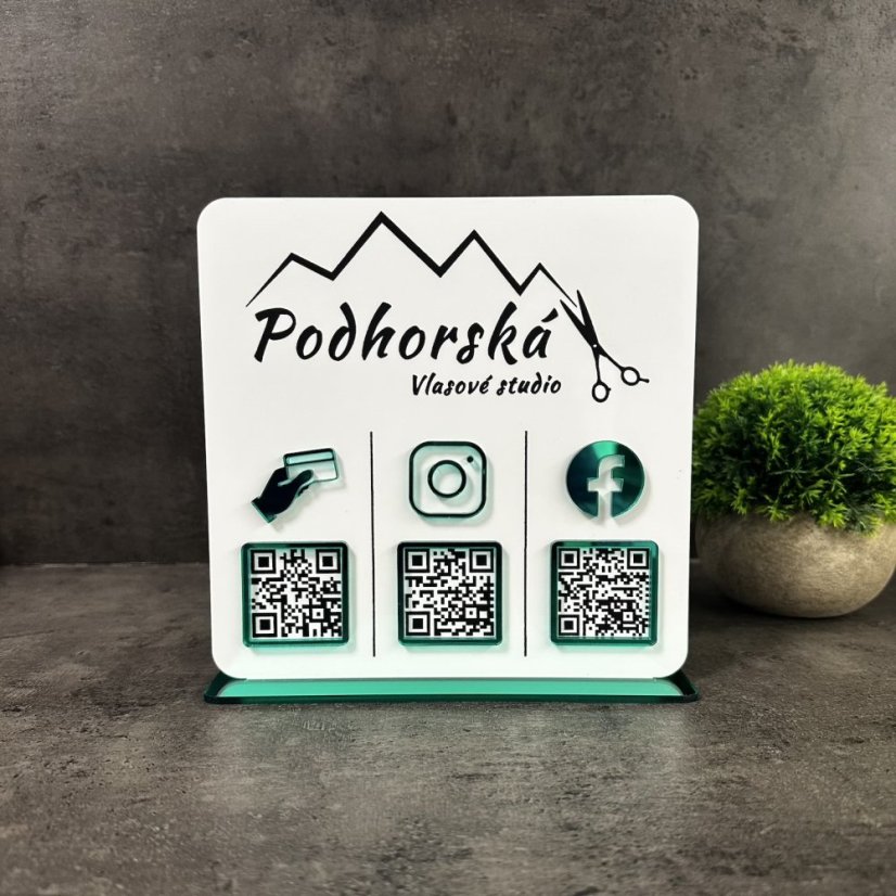 Business QR cedulka / QR stojánek