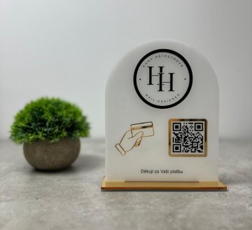 QR cedulky z plexiskla
