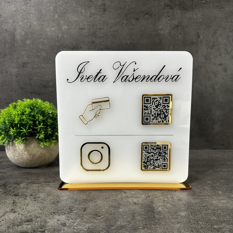 Business QR cedulka / QR stojánek
