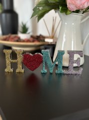 Dekorace Home, barevné glitry