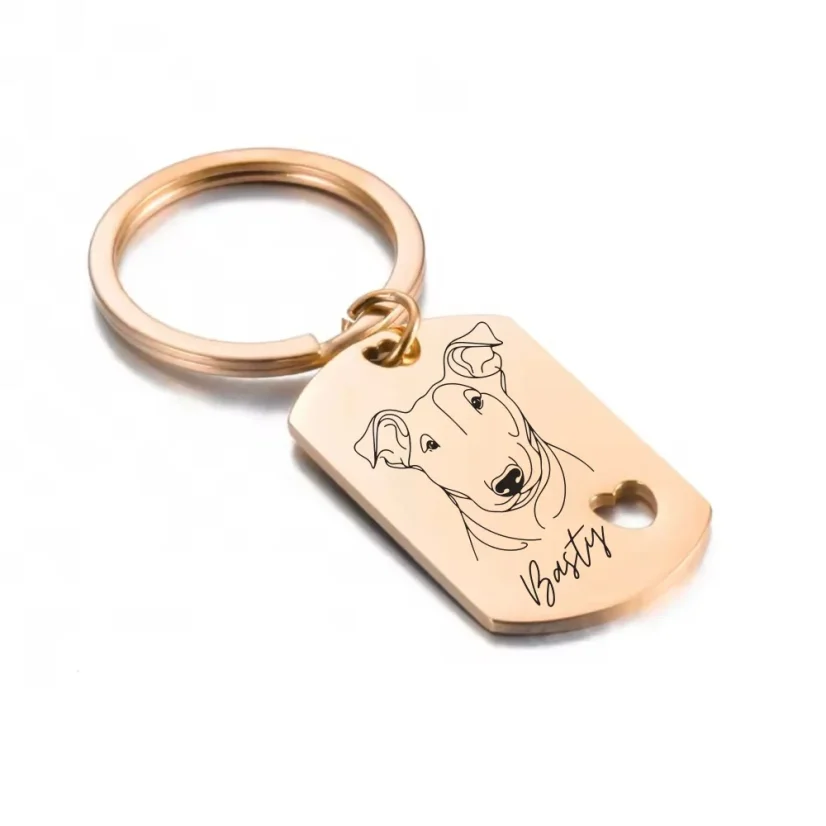 Přívěsek na klíče rosegold