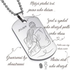 Vojenská psí známka personalizovaná - dog tag