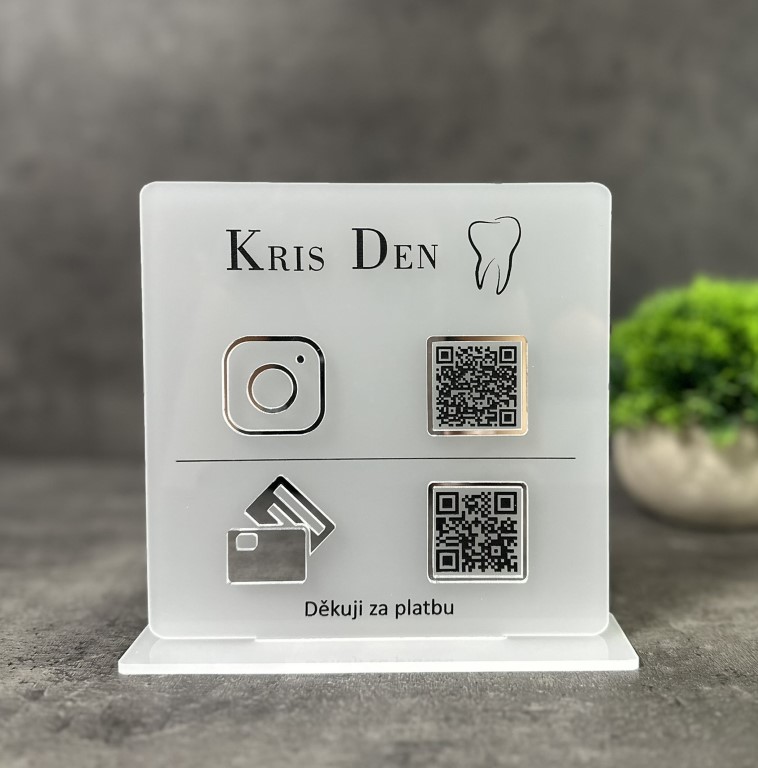 Business QR cedulka / QR stojánek