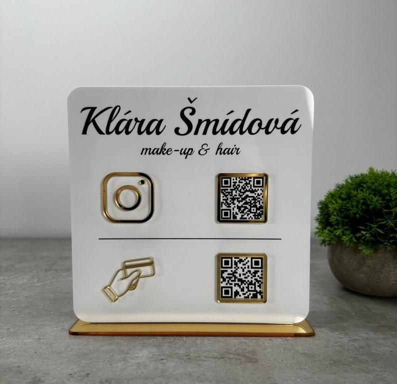Business QR cedulka / QR stojánek