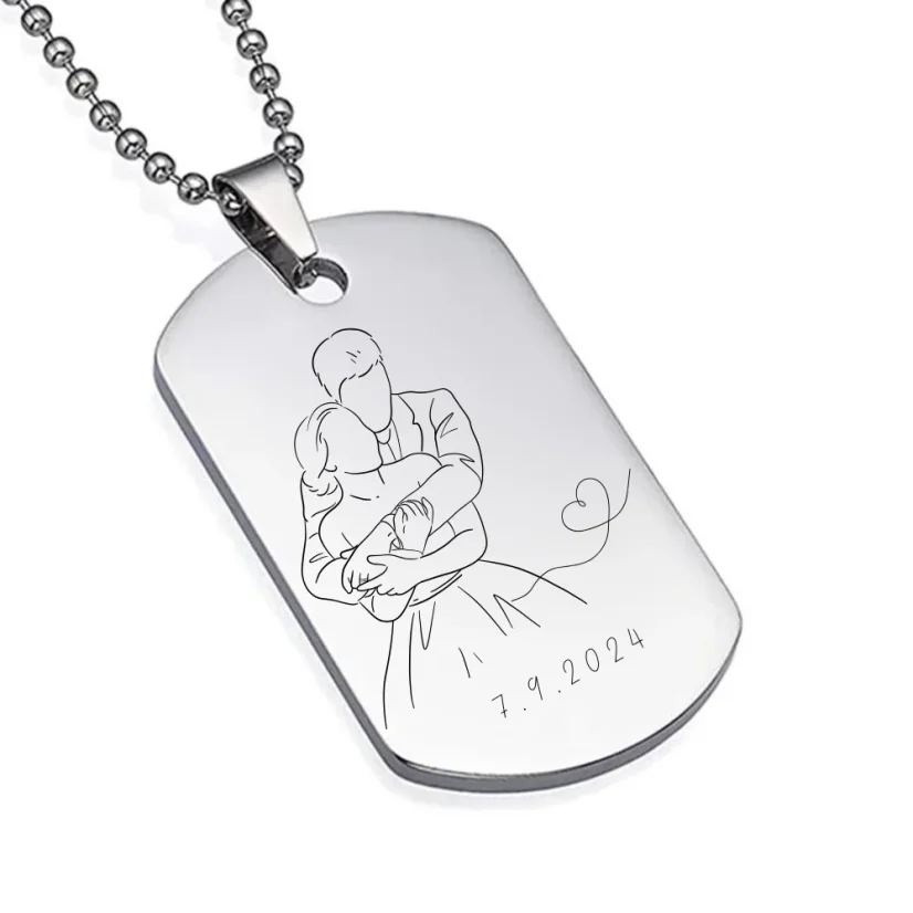 Vojenská psí známka personalizovaná - dog tag