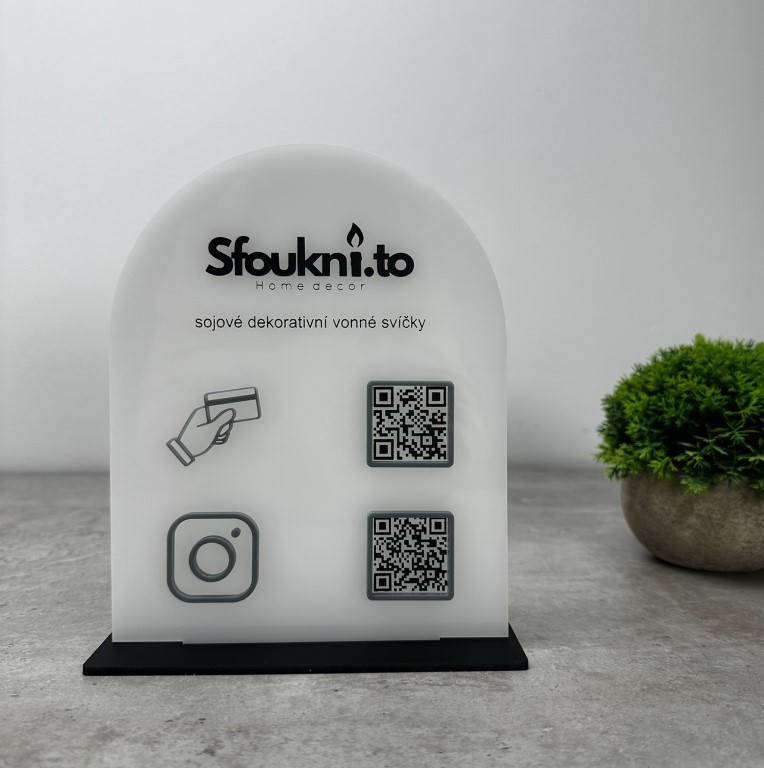 Business QR cedulka / QR stojánek