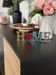 Dekorace Home, barevné glitry