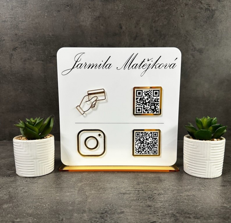 Business QR cedulka / QR stojánek
